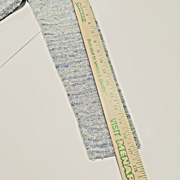 Pure Jill Sweater Women Small Pet Gray Blue Wool Cashmere Blend Asymmetrical Hem - Picture 13 of 13